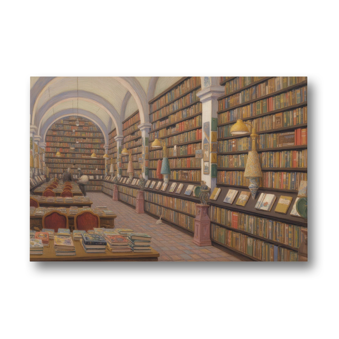 Biblioteca Palafoxiana - Canvas Wall Art - Front