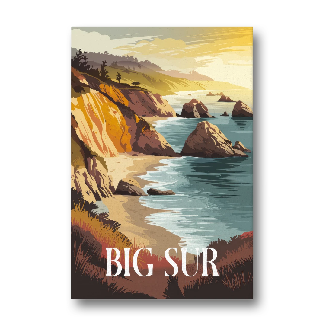 Big Sur Golden Hour - Canvas Wall Art - Front