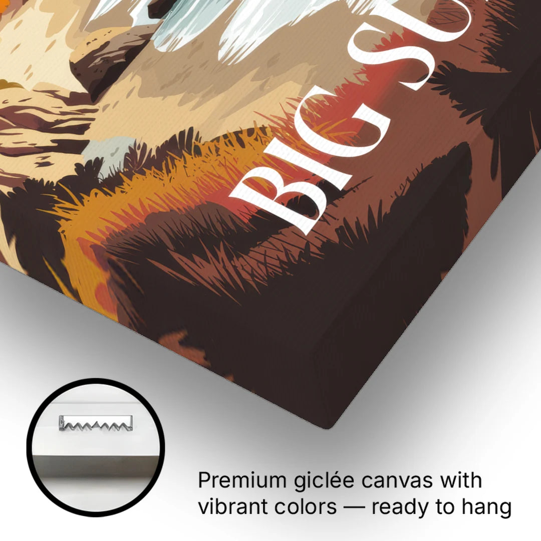 Big Sur Golden Hour - Canvas Wall Art - Gallery Wrap Corner