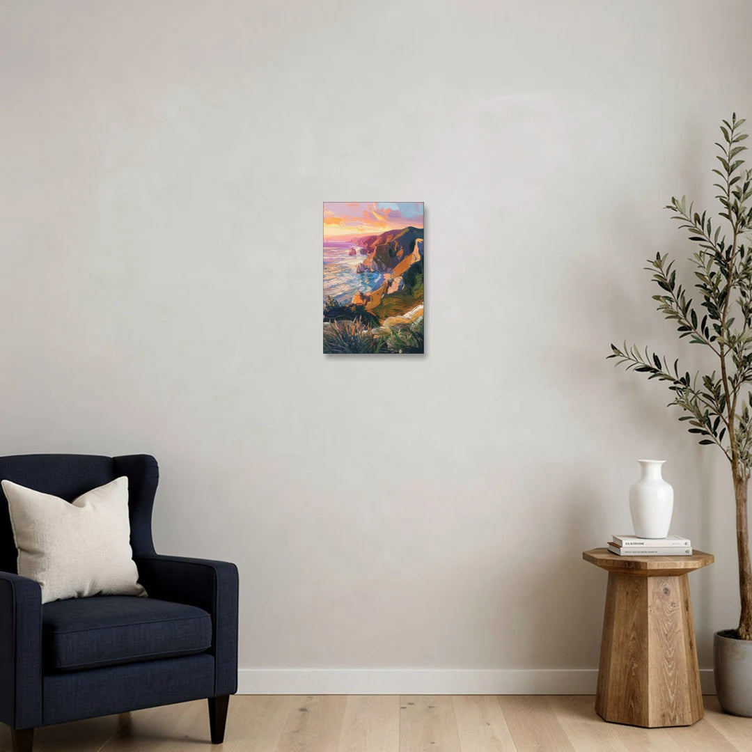 Big Sur Mountain Views - Canvas Wall Art - Sofa - 12x18