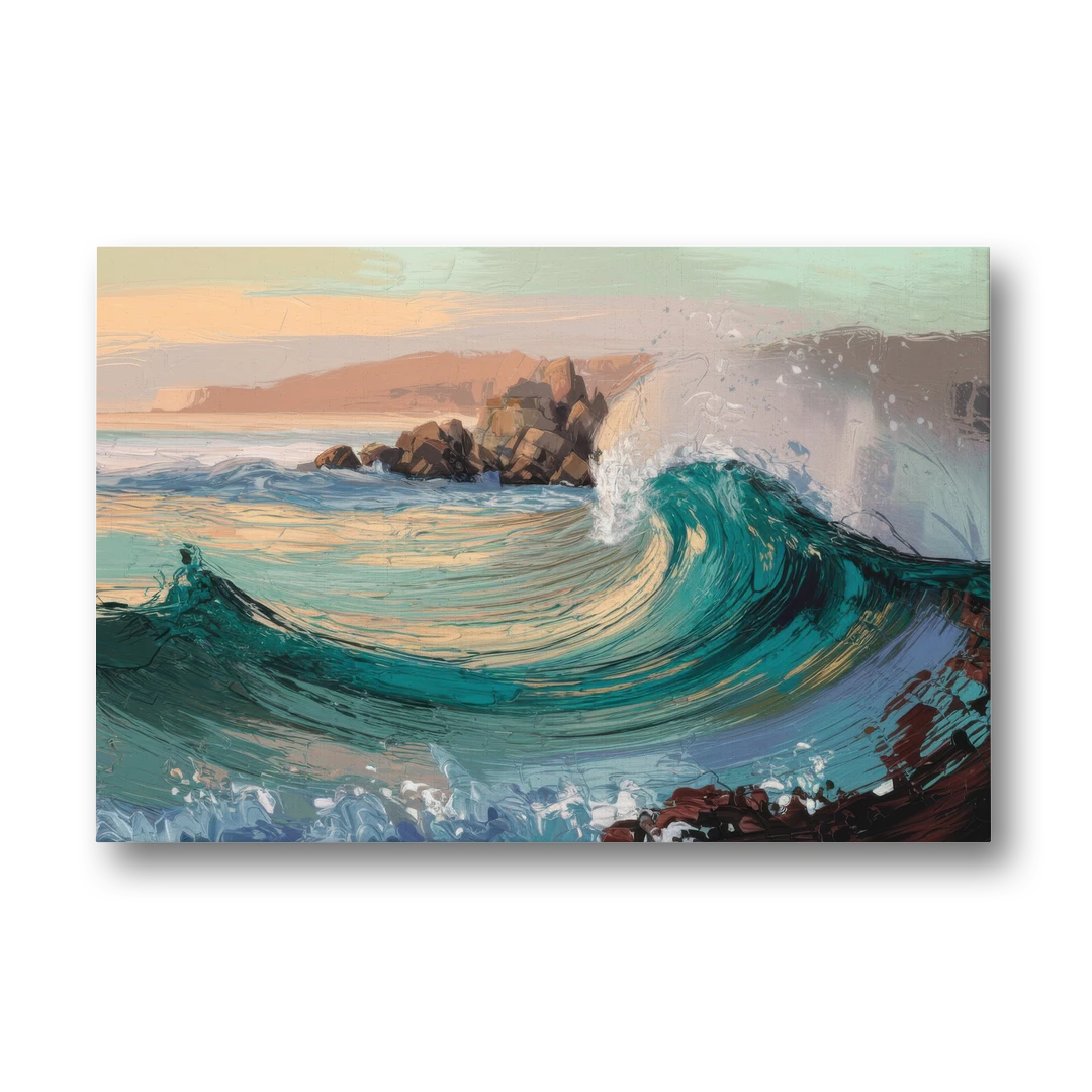 Big Sur Pacific Waves - Canvas Wall Art - Front