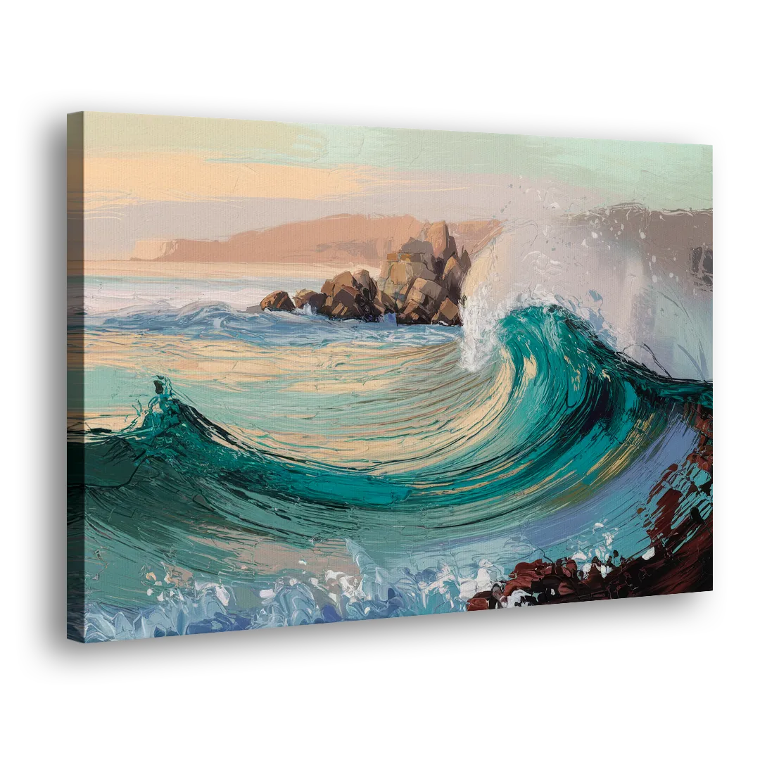 Big Sur Pacific Waves Side - Canvas Wall Art