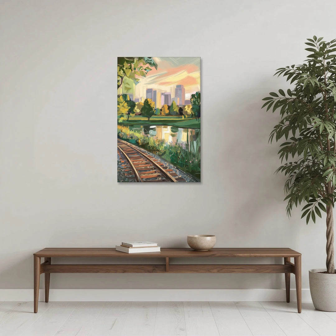 Birmingham Railroad Park - Canvas Wall Art - Coffee Table - 24x36