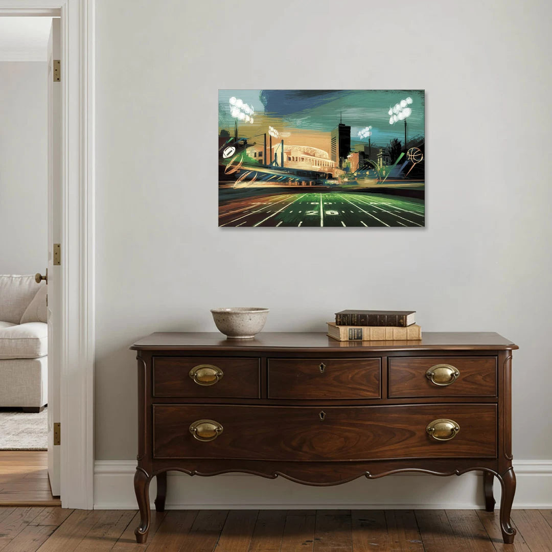 Birmingham Us Sports Teams Tribute - Canvas Wall Art - Coffee Table - 36x24