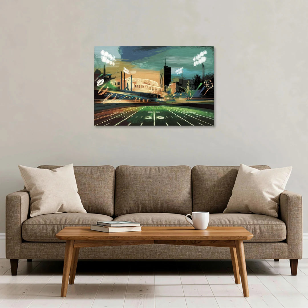 Birmingham Us Sports Teams Tribute - Canvas Wall Art - Sofa - 36x24