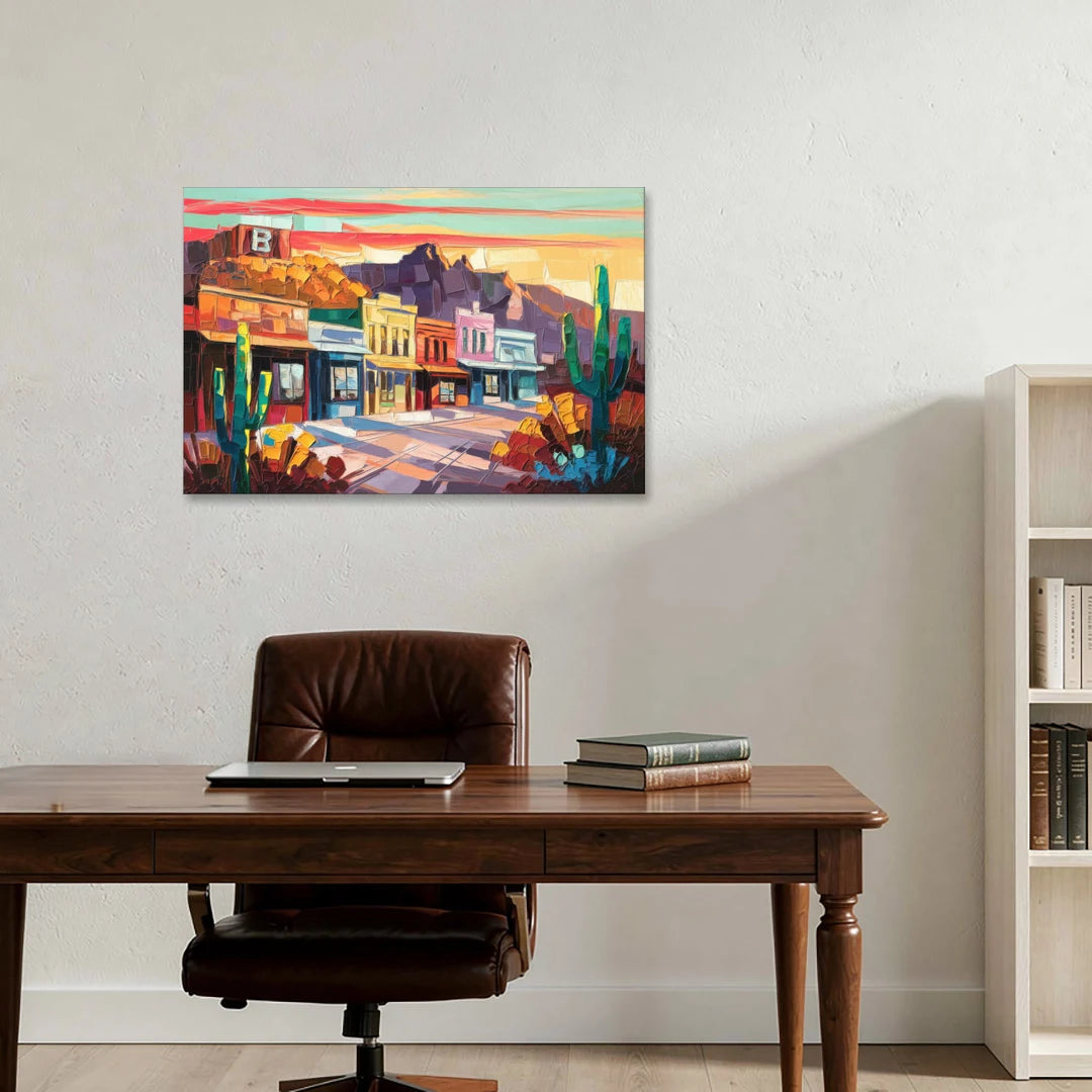 Bisbee Arizona Charm - Canvas Wall Art - Office - 36x24