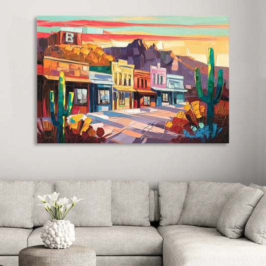Bisbee Arizona Charm Living Room - Canvas Wall Art