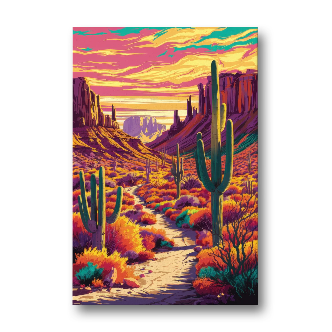 Bisbee Colorful Southwest Vibes - Canvas Wall Art - Front