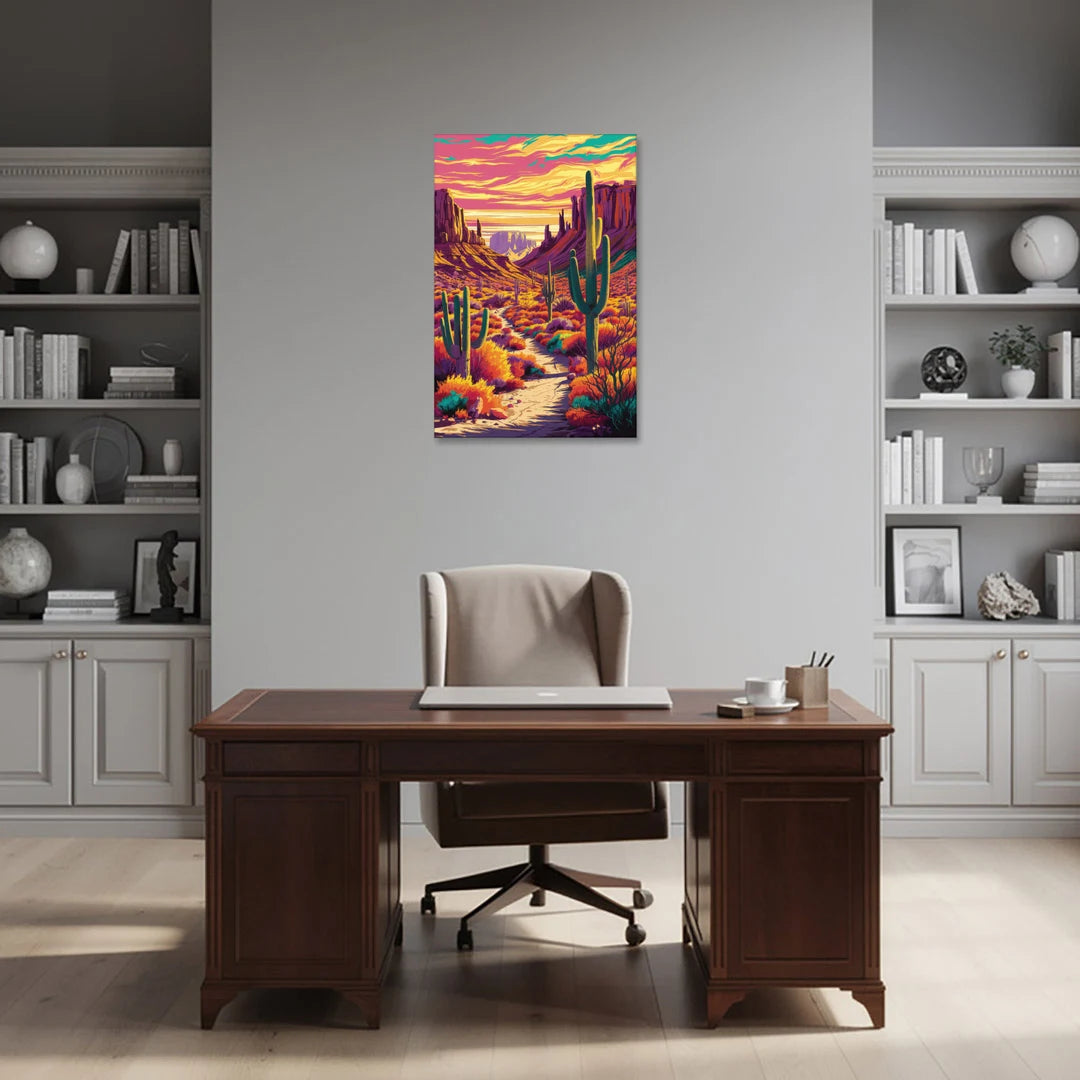 Bisbee Colorful Southwest Vibes - Canvas Wall Art - Office - 24x36