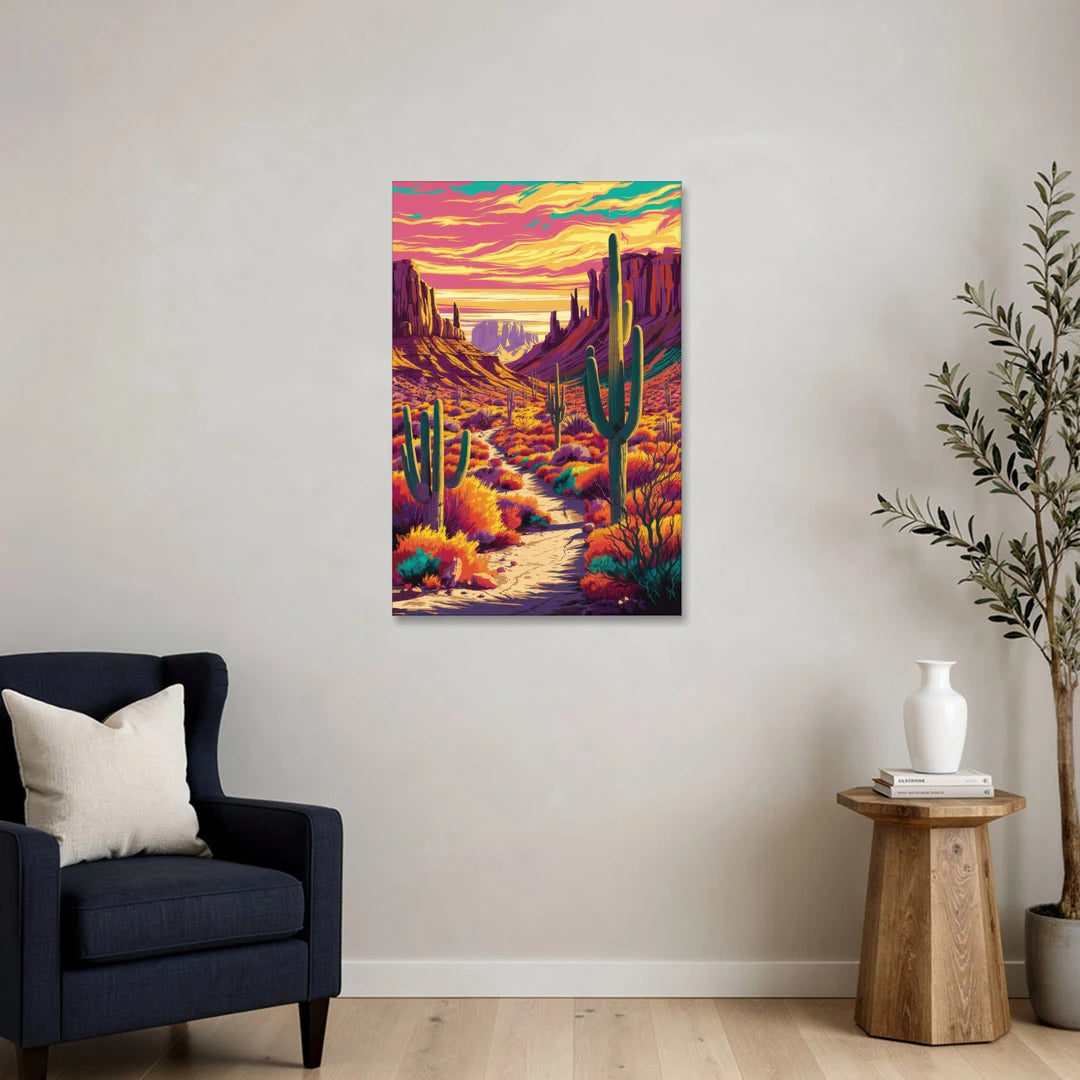 Bisbee Colorful Southwest Vibes - Canvas Wall Art - Sofa - 24x36