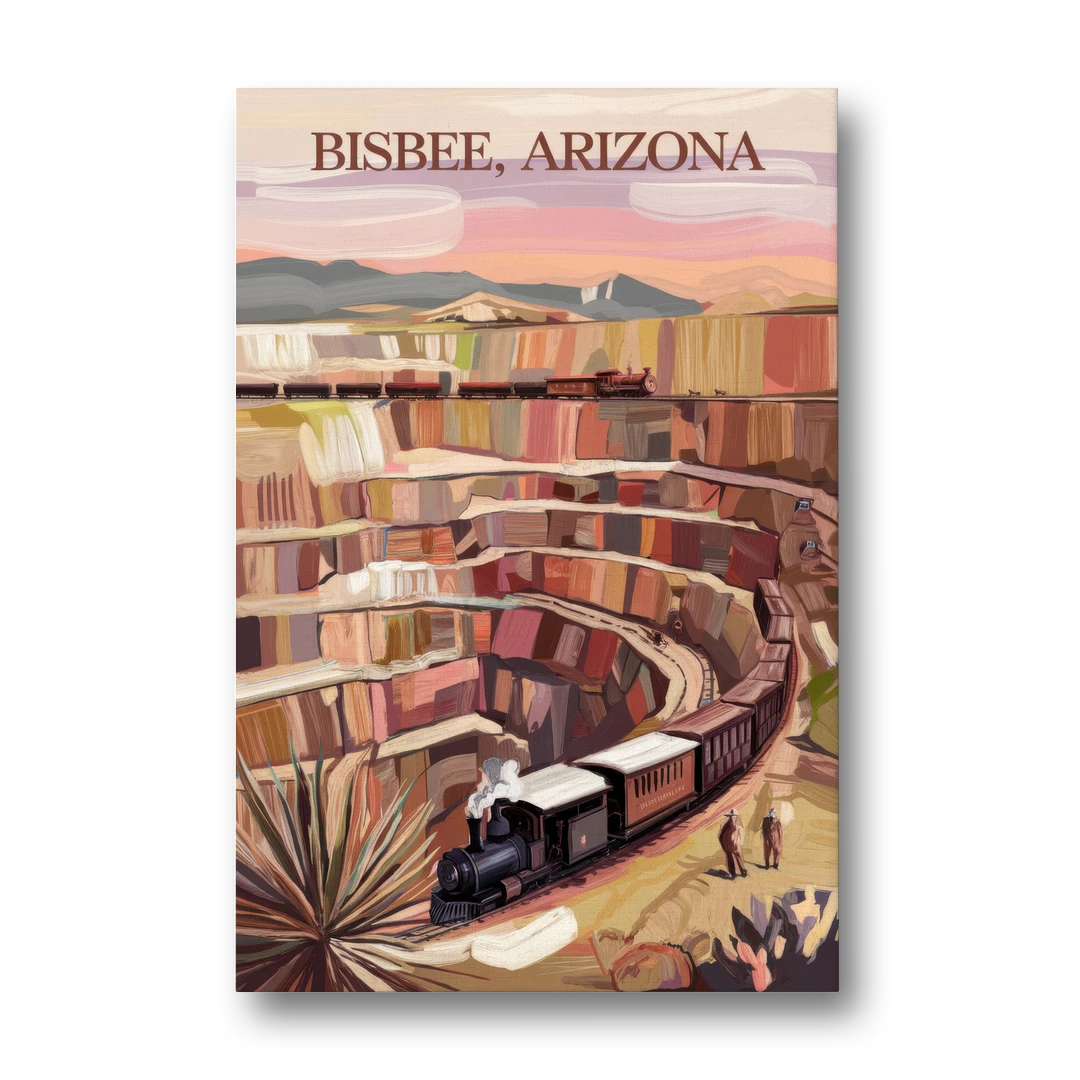 Bisbee Copper Mining Heritage - Canvas Wall Art - Front