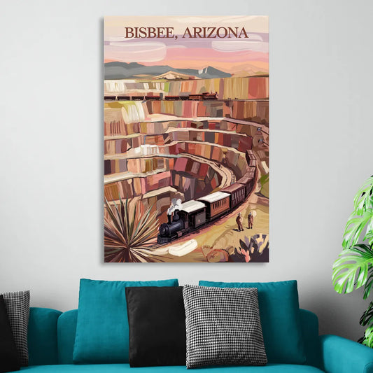 Bisbee Copper Mining Heritage Living Room - Canvas Wall Art
