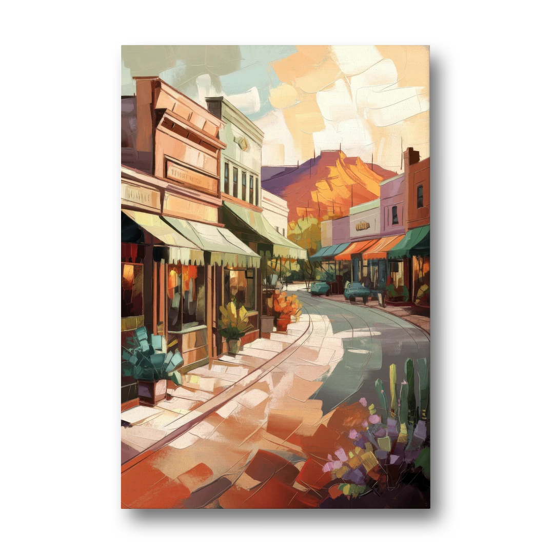 Bisbee Historic Streetscape - Canvas Wall Art - Front