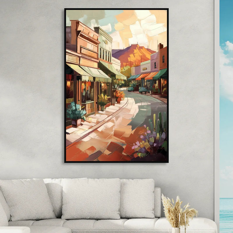 Bisbee Historic Streetscape Sitting Room - Black Canvas Wall Art