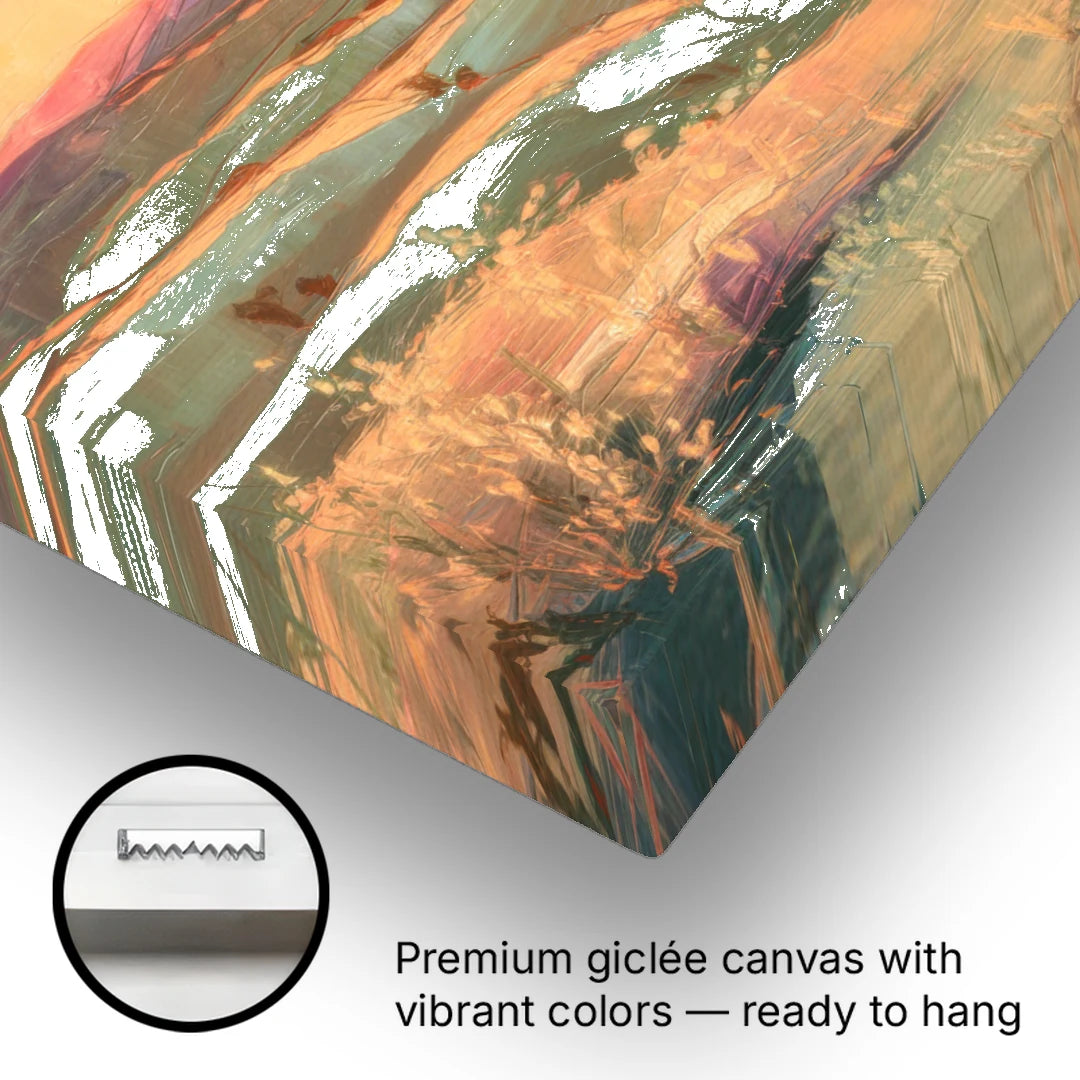 Bisbee Sunset Over Hills - Canvas Wall Art - Gallery Wrap Corner