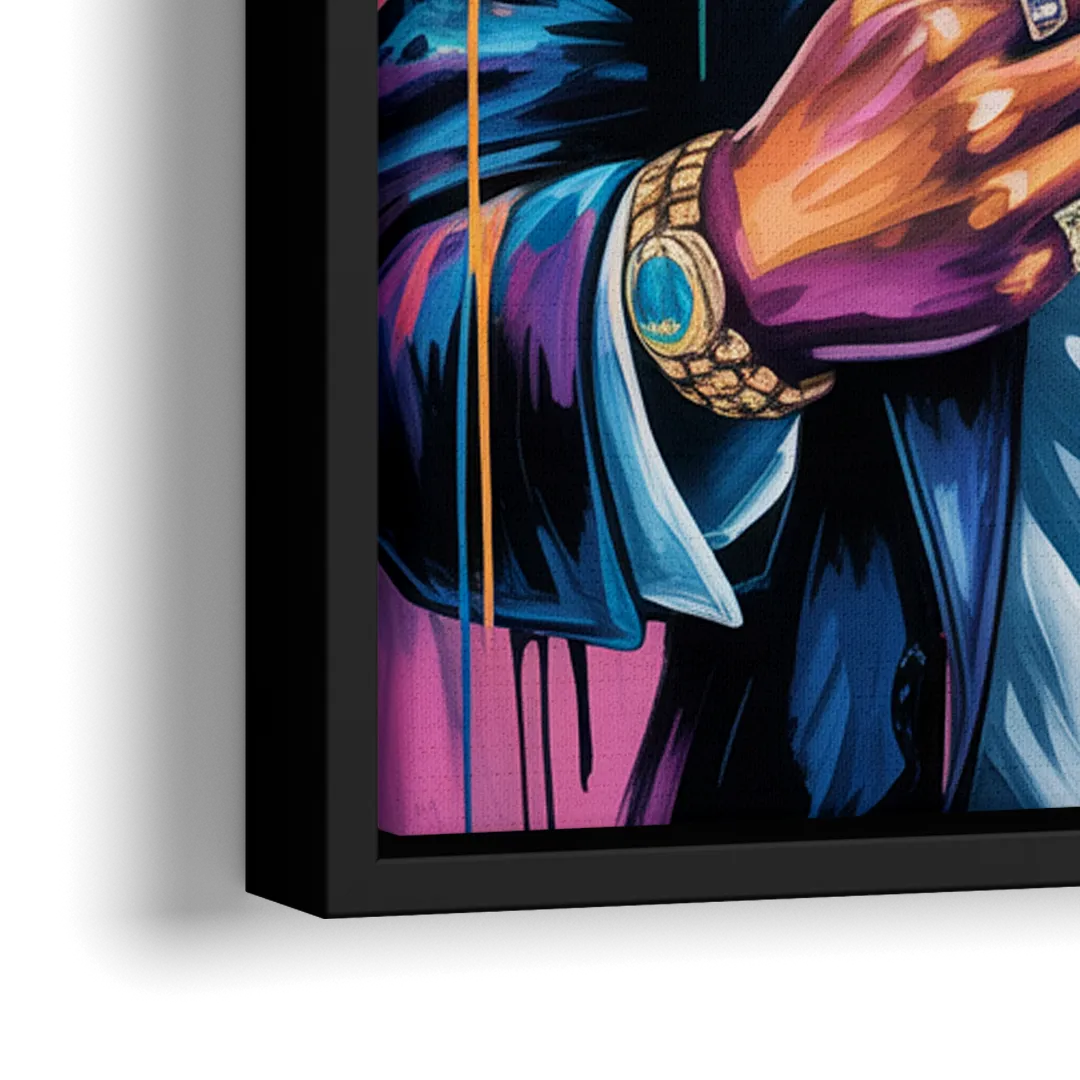 Blueprint - Close-Up Black Frame Canvas