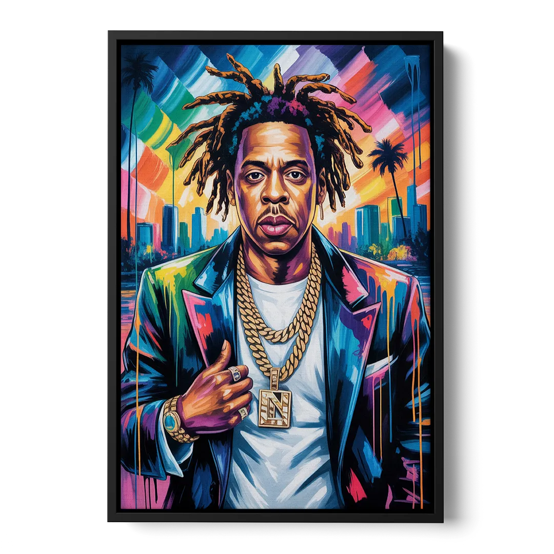 Blueprint - Black Frame Canvas