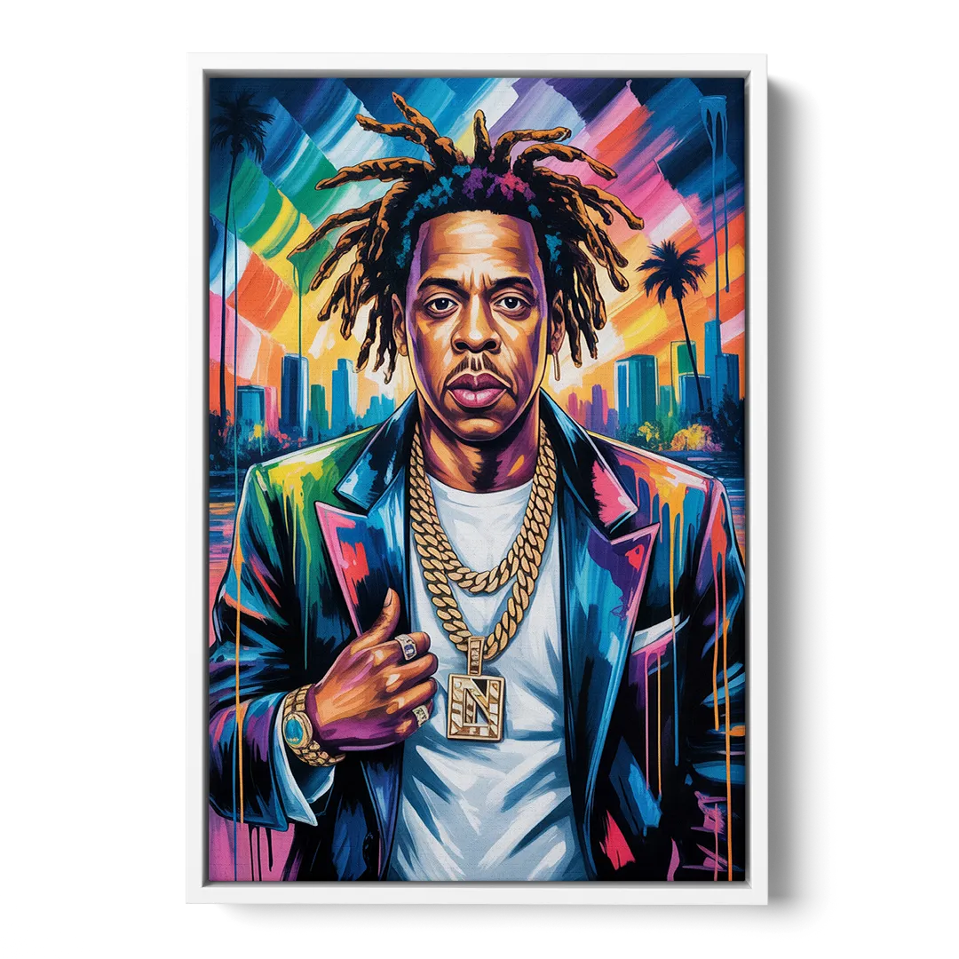 Blueprint - White Frame Canvas