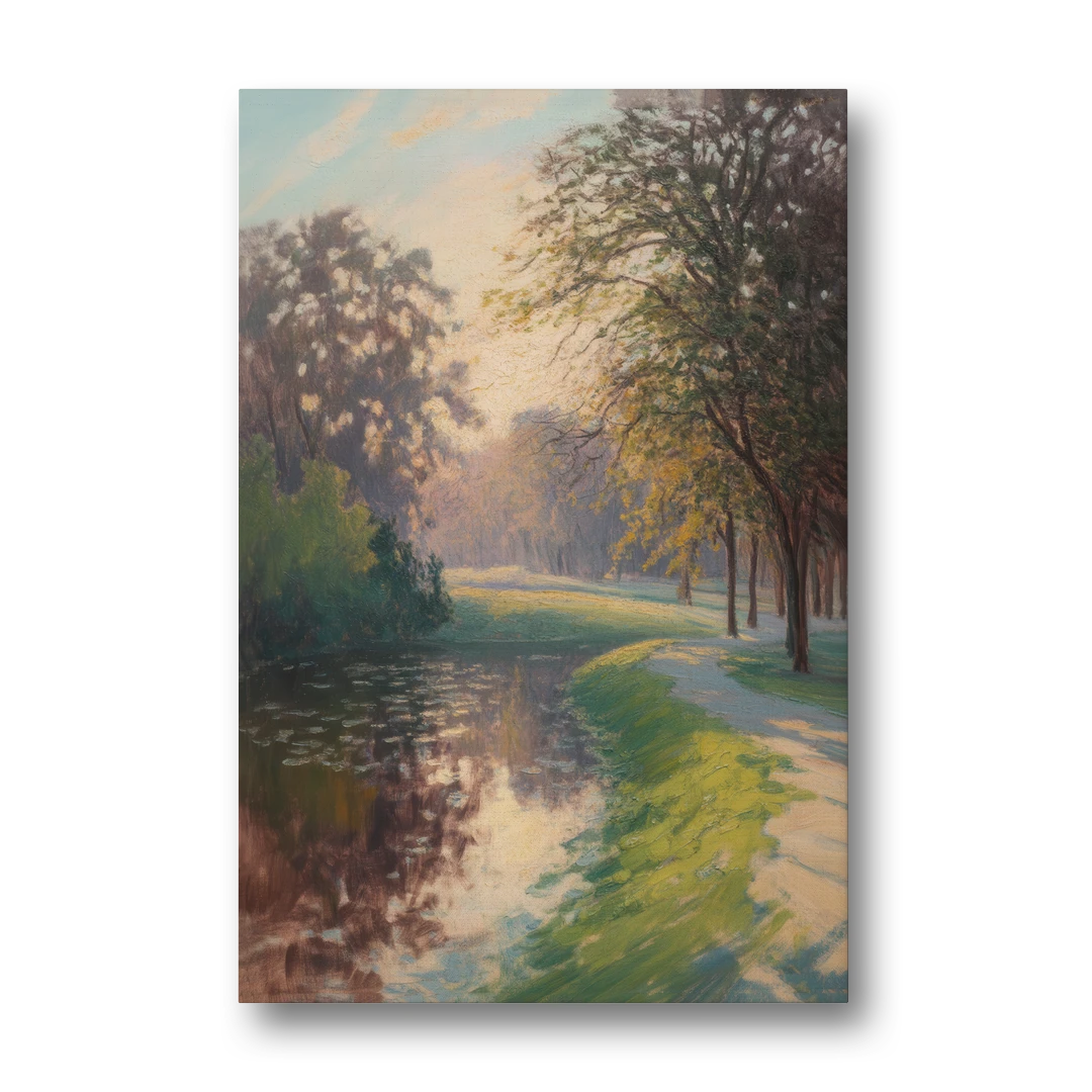 Bois de la Cambre Calm - Canvas Wall Art - Front