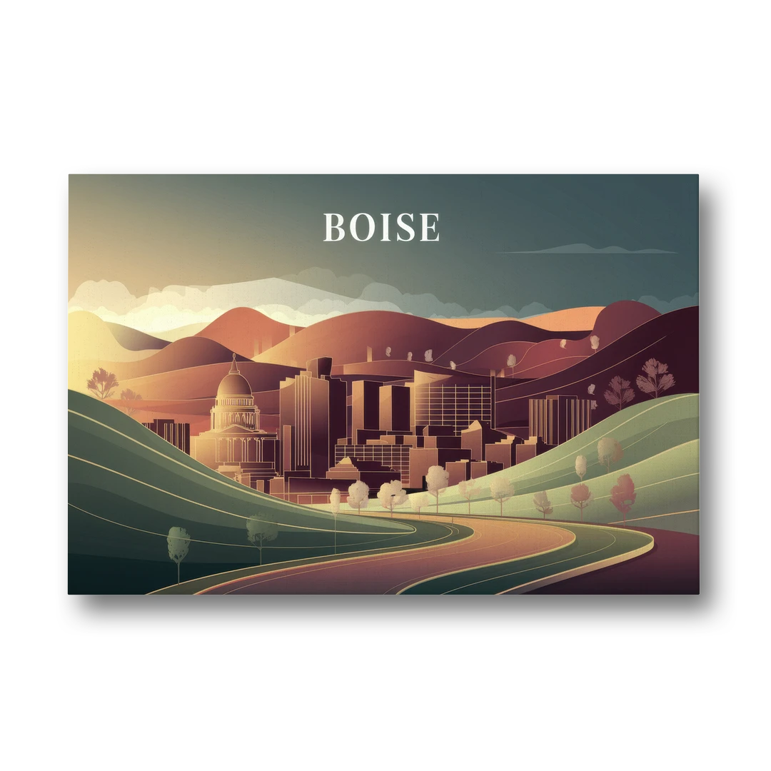 Boise Foothills Landscape - Canvas Wall Art - Front