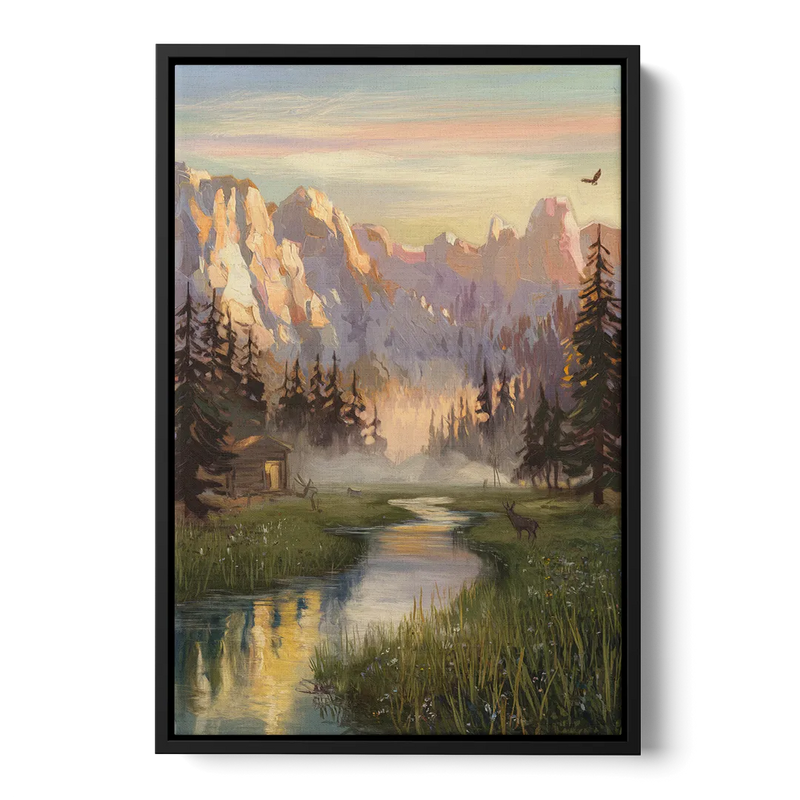Boise Scenic Outdoors Front - Black Canvas Wall Art