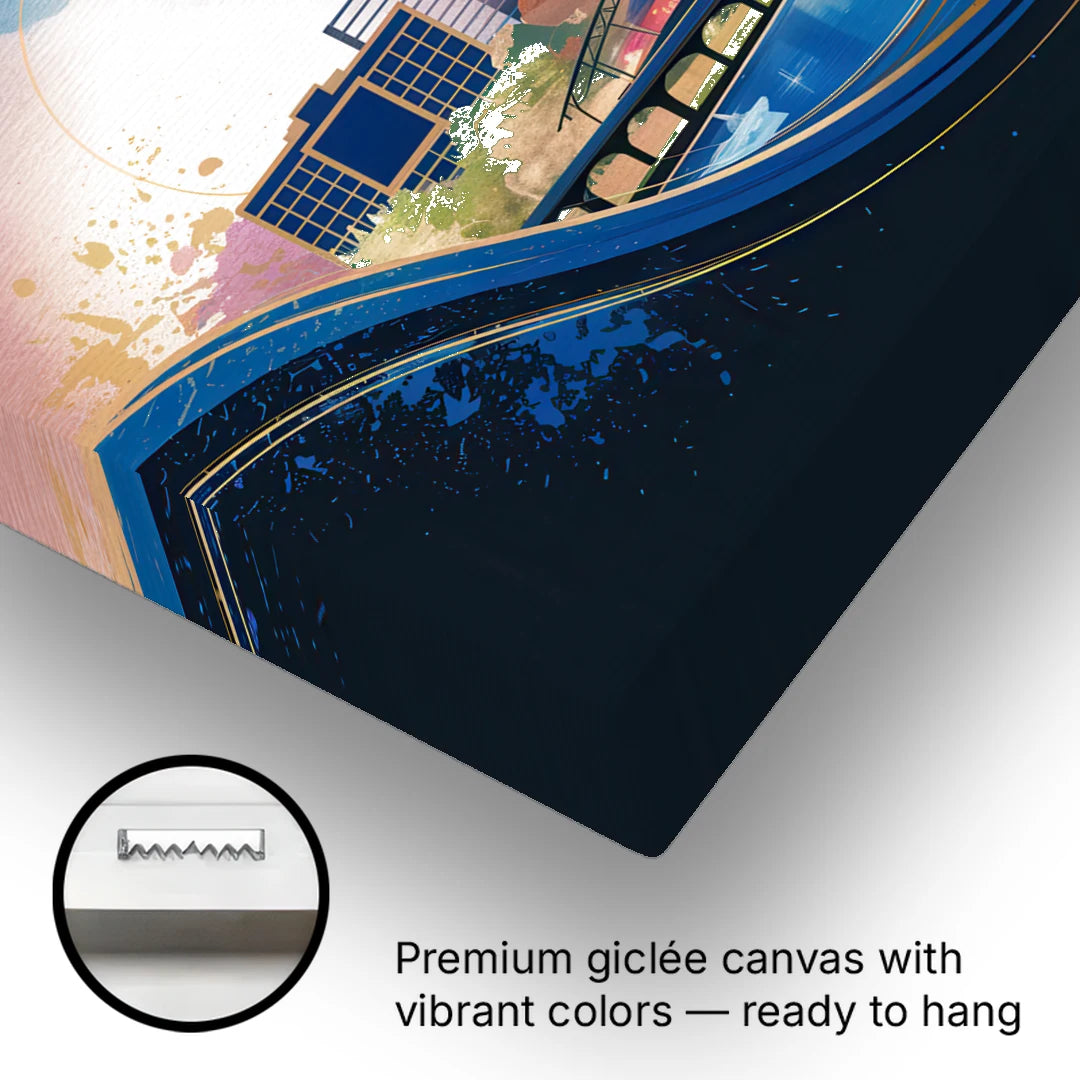 Boise State Skyline - Canvas Wall Art - Gallery Wrap Corner