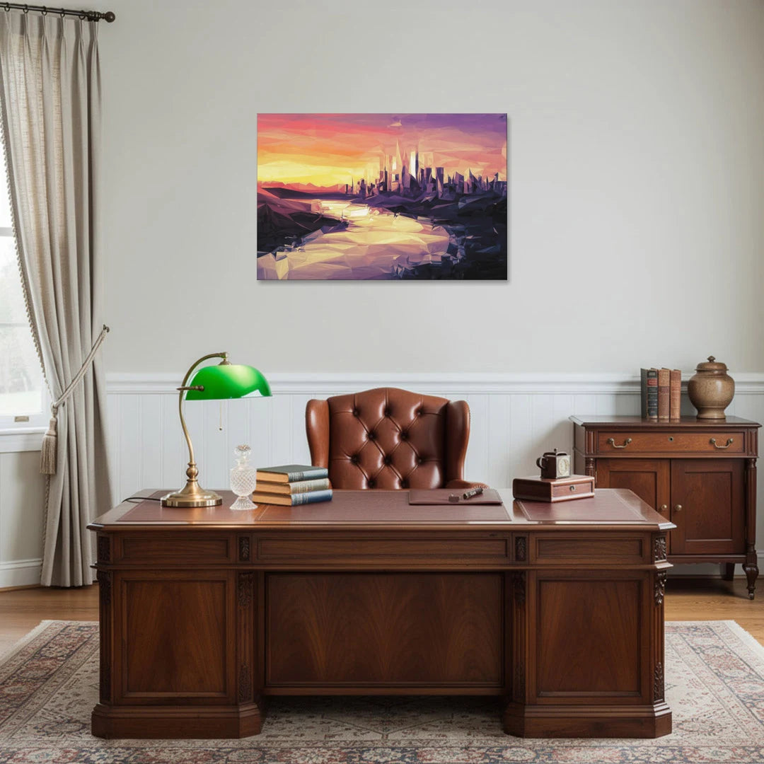 Boise Sunset Serenity - Canvas Wall Art - Office - 36x24