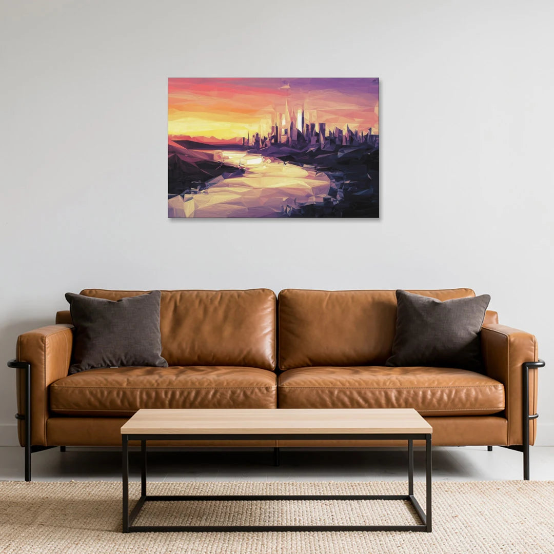 Boise Sunset Serenity - Canvas Wall Art - Sofa - 36x24