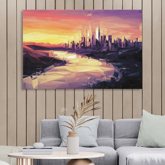 Boise Sunset Serenity Living Room - Canvas Wall Art