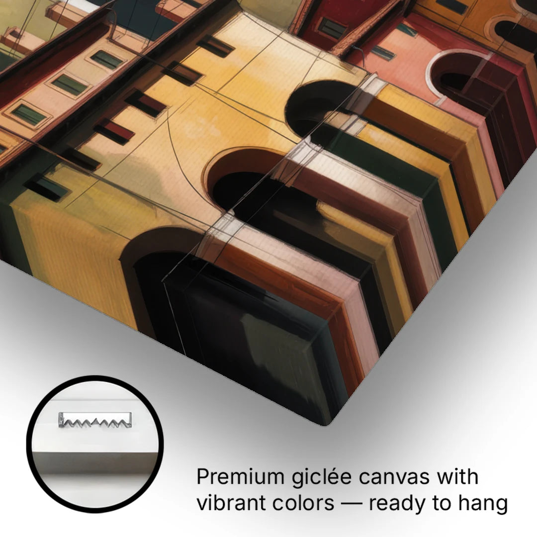 Bologna's Medieval Heart - Canvas Wall Art - Gallery Wrap Corner
