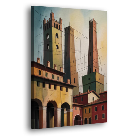 Bologna's Medieval Heart - Canvas Wall Art