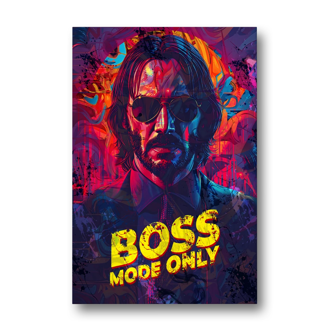 Boss Mode Only - Canvas Wall Art - Front