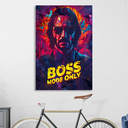Boss Mode Only Living Room - Canvas Wall Art