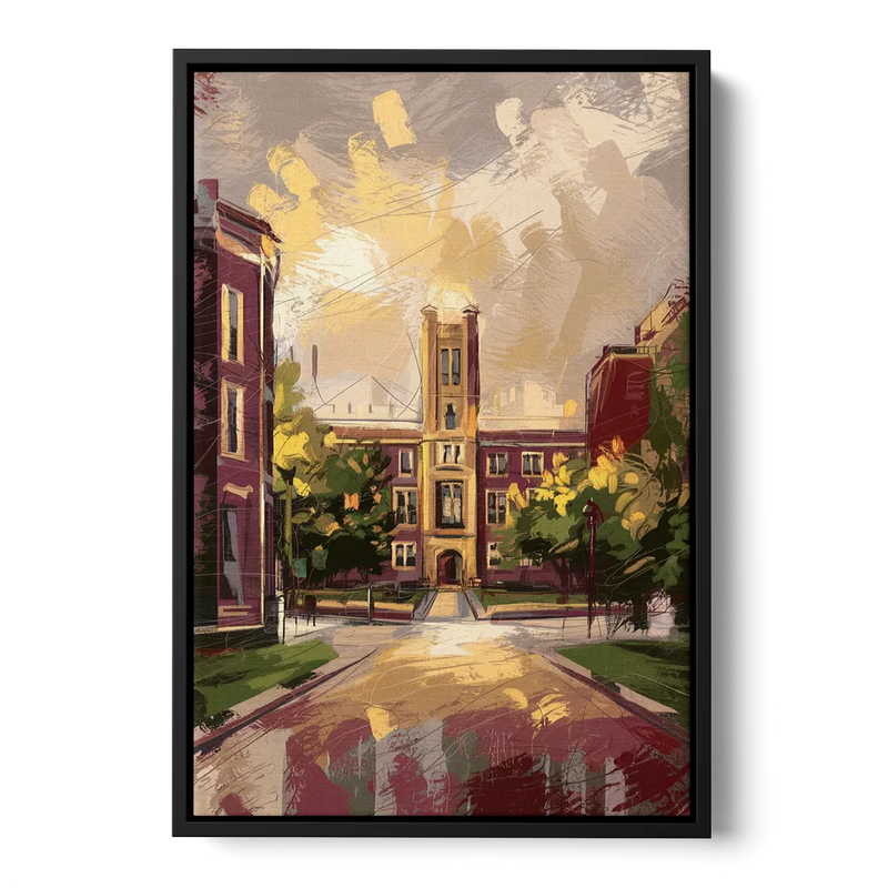 Boston College Eagles Spirit Front - Black Canvas Wall Art