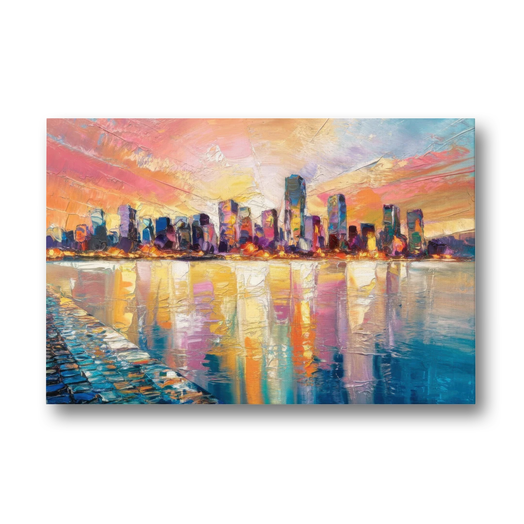 Boston Harbor Sunrise - Canvas Wall Art - Front
