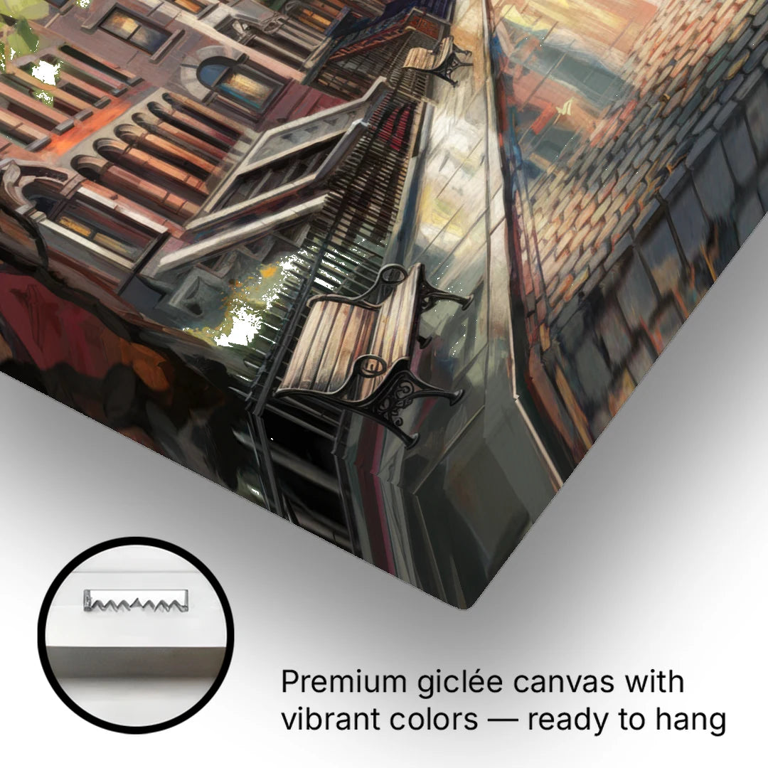 Boston Historic Neighborhoods - Canvas Wall Art - Gallery Wrap Corner