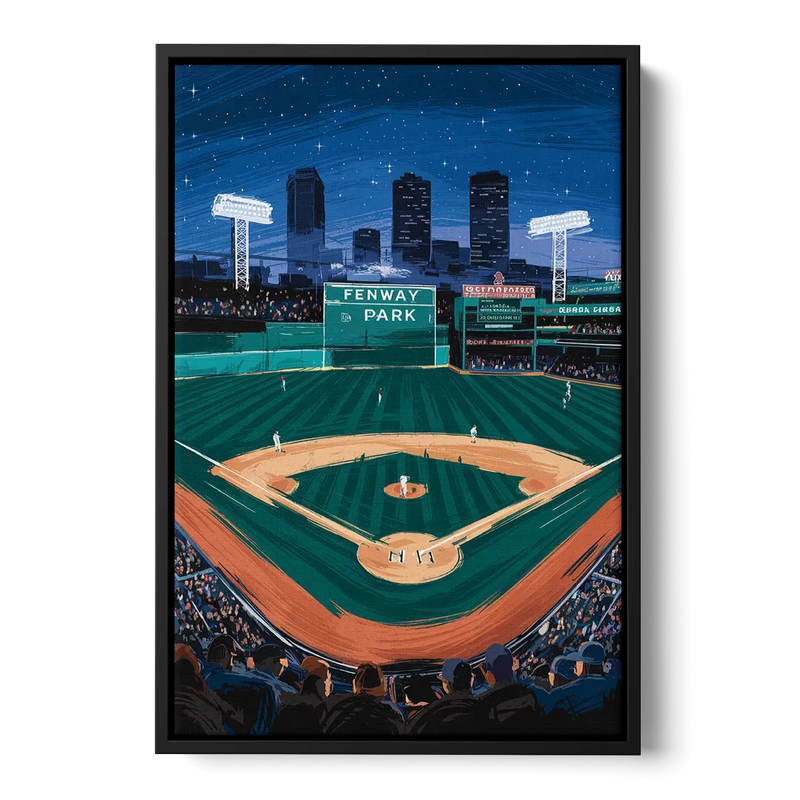Boston Red Sox Photography Front - Black Canvas Wall Art
