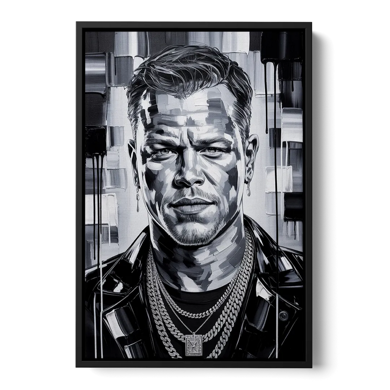 Bourne Focus Front - Black Canvas Wall Art