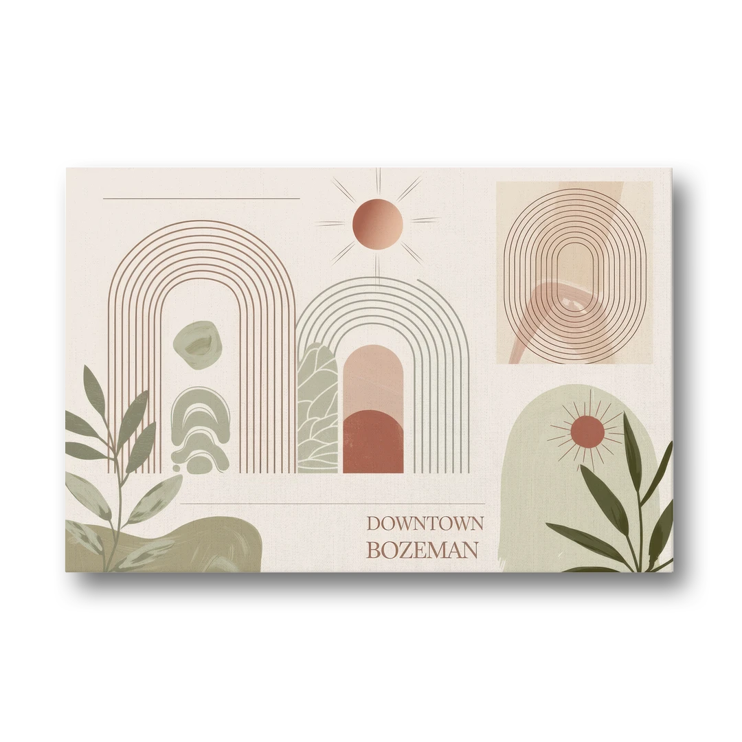 Bozeman Downtown Charm - Canvas Wall Art - Front