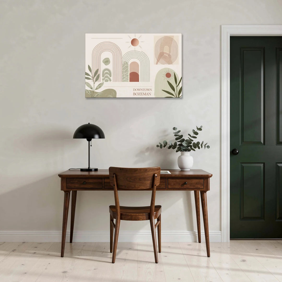 Bozeman Downtown Charm - Canvas Wall Art - Office - 36x24