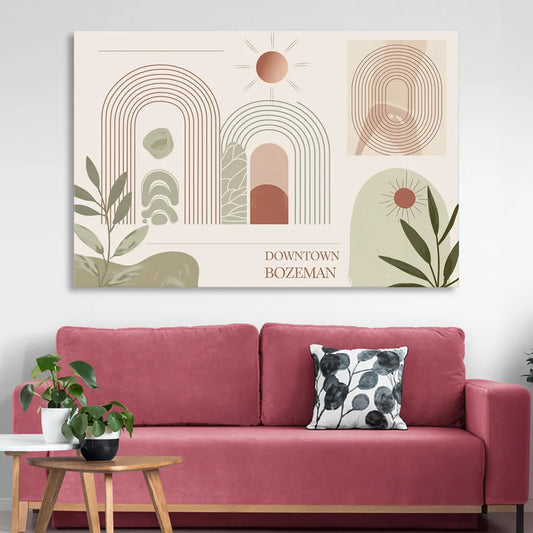 Bozeman Downtown Charm Living Room - Canvas Wall Art