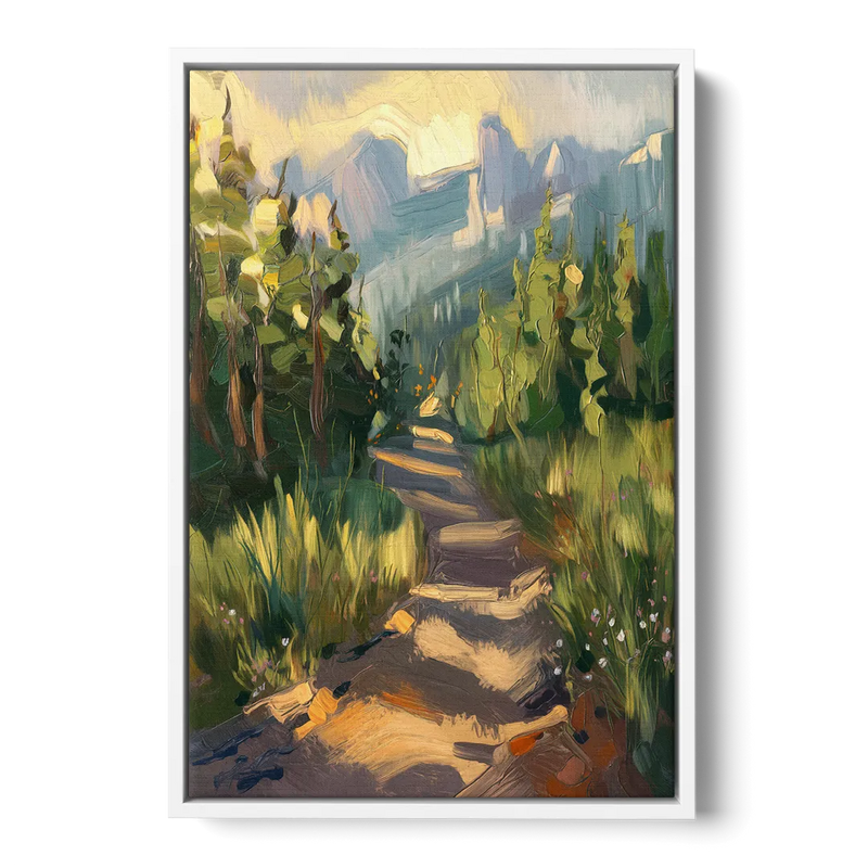 Bozeman Nature Trails Front - White Canvas Wall Art