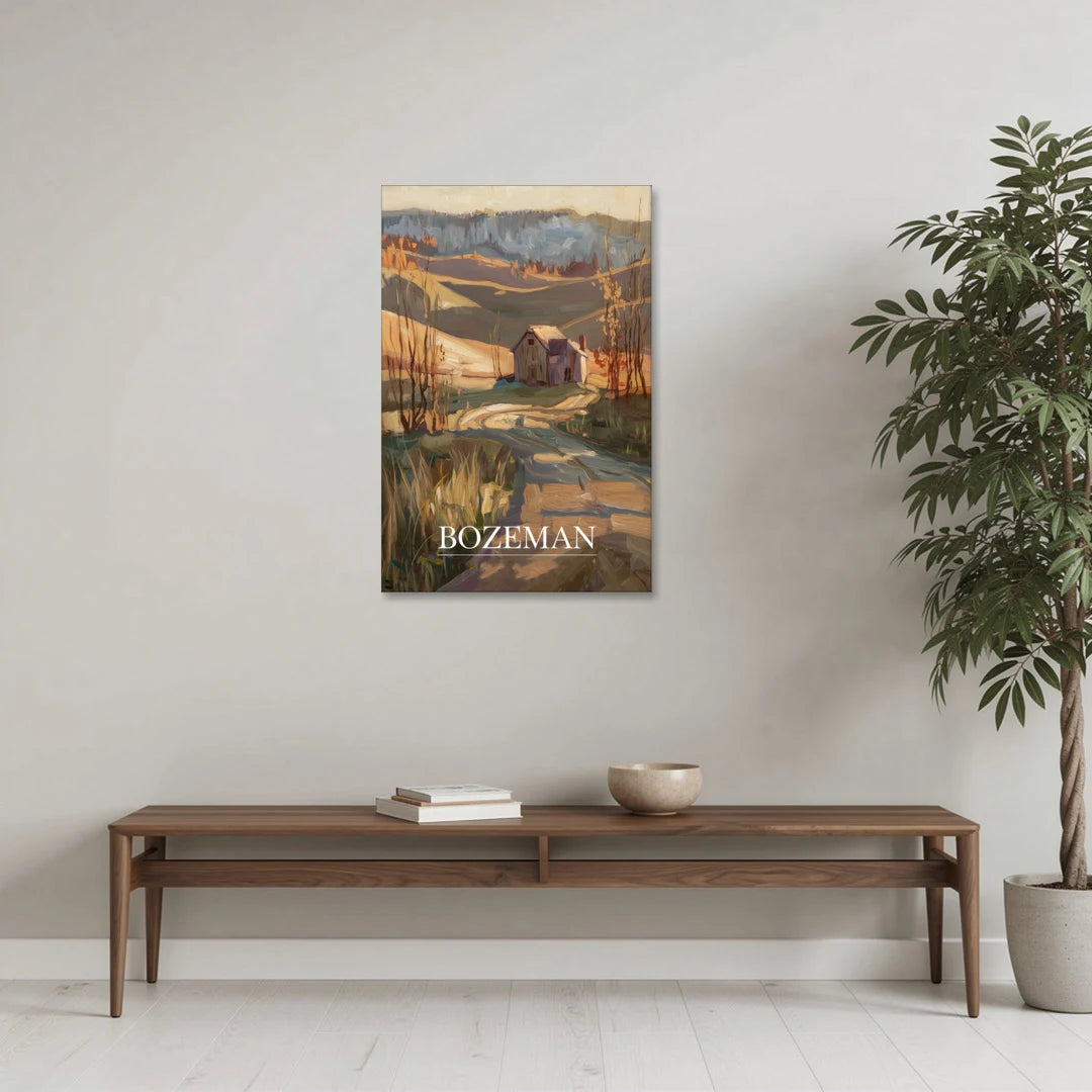 Bozeman Rustic Landscape - Canvas Wall Art - Coffee Table - 24x36