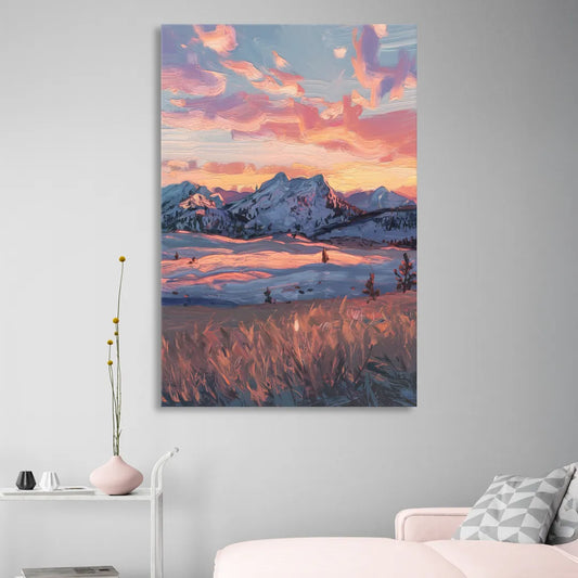 Bozeman Sunset Horizon Living Room - Canvas Wall Art