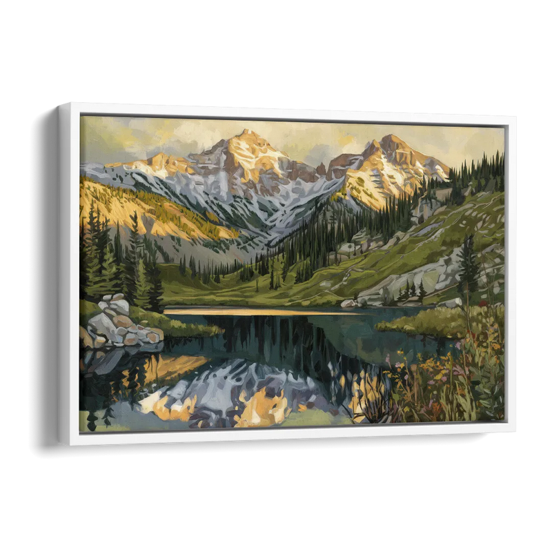Breckenridge Colorado Rockies Side - White Canvas Wall Art