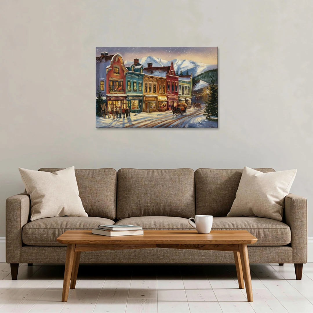 Breckenridge Historic Downtown - Canvas Wall Art - Sofa - 36x24