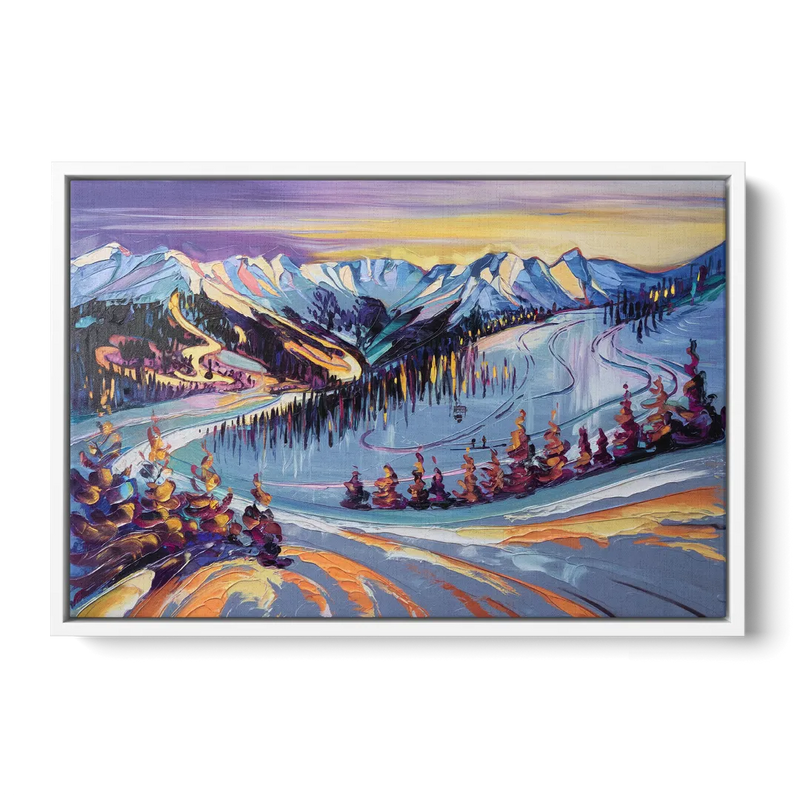 Breckenridge Scenic Trails Front - White Canvas Wall Art