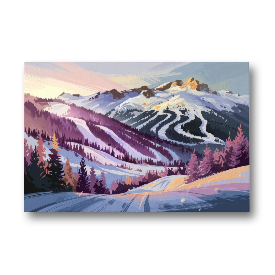 Breckenridge Snowy Peaks - Canvas Wall Art - Front