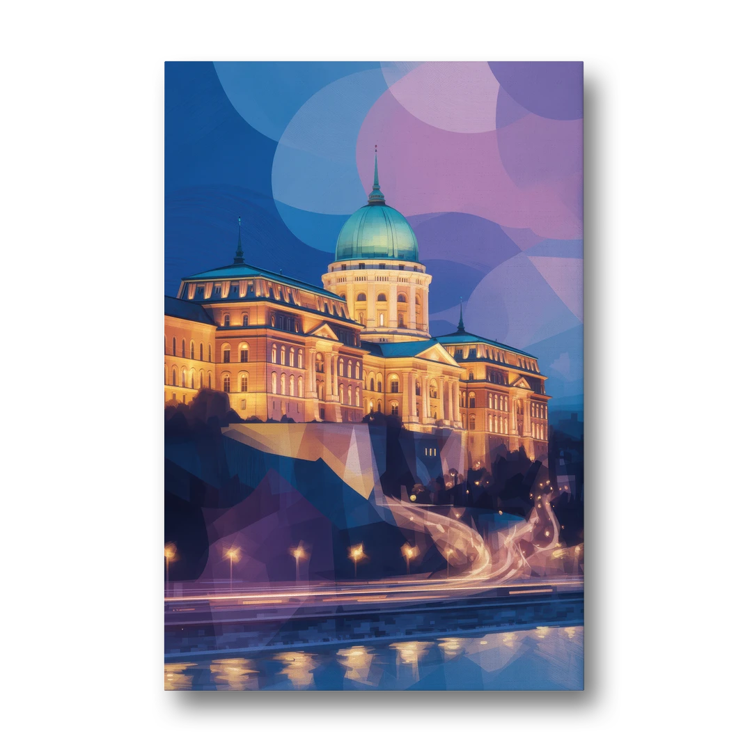 Buda Castle Glow - Canvas Wall Art - Front