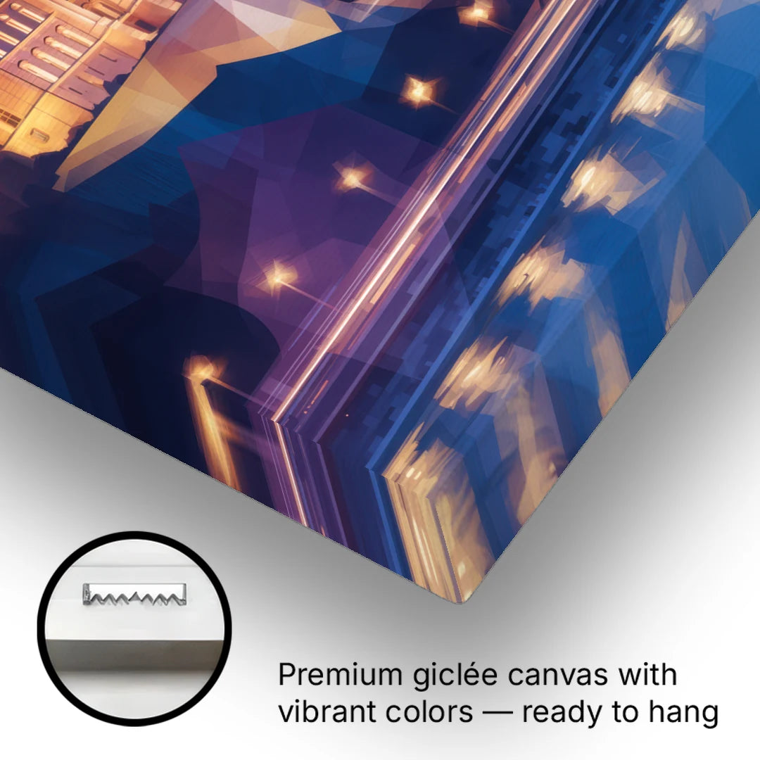 Buda Castle Glow - Canvas Wall Art - Gallery Wrap Corner